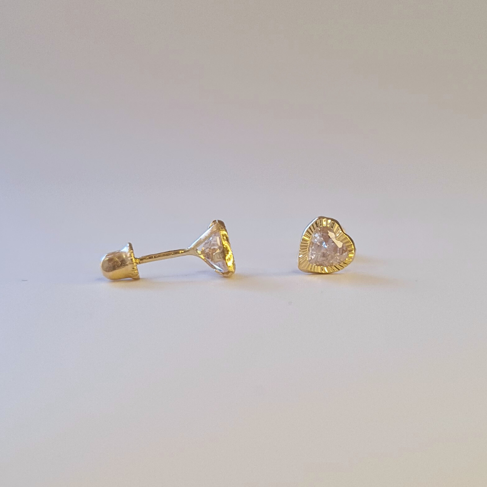 Aros Bebe Sweet Blanco Oro 14K 5mm