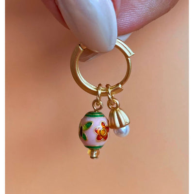 Aros Lúa Charms Bañado Oro