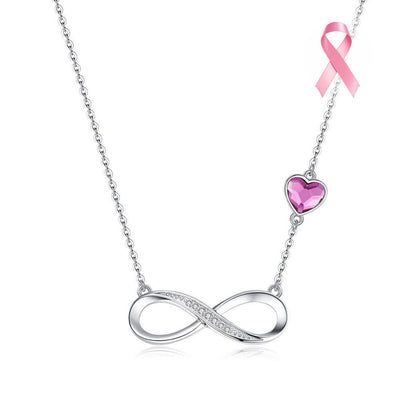 Collar Nice You Pink Plata Italiana
