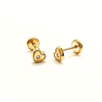 Aros Niña Love Oro 18K 5mm