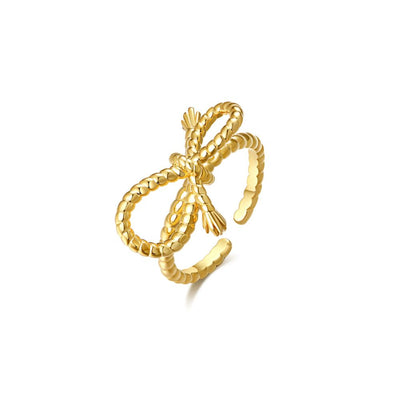 Anillo Coquet Bañado Oro