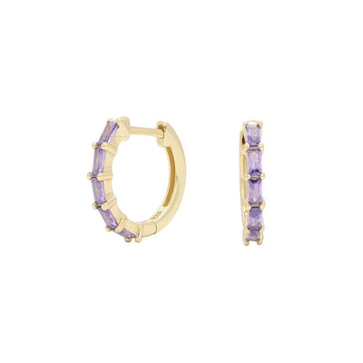 Aros Argollas Iris Plata Italiana-Violet