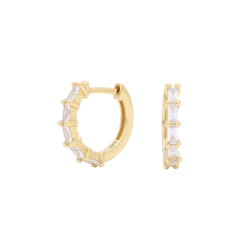 Aros Argollas Iris Plata Italiana-Crystal