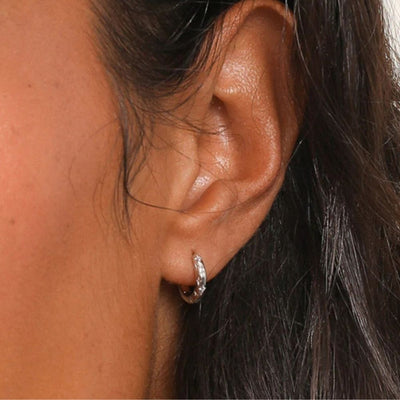 Aros Argollas Cosmic Plata Italiana-White