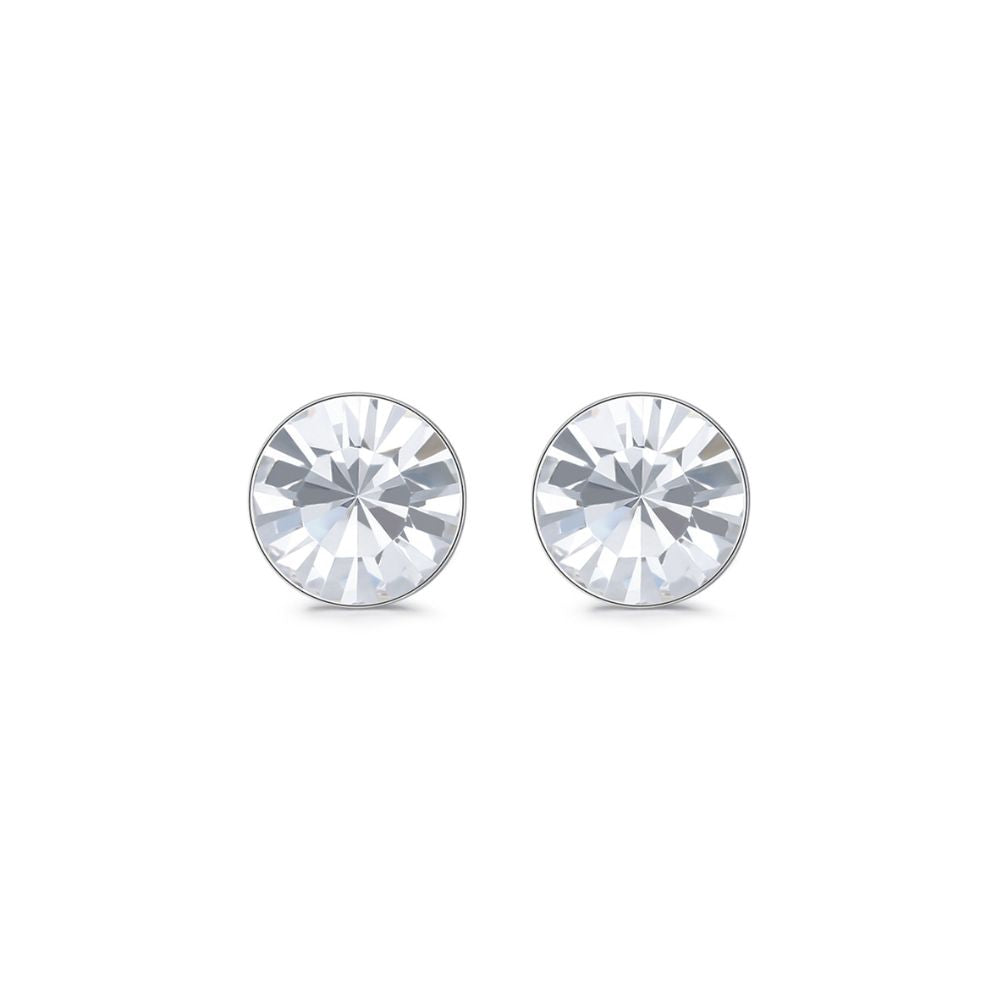 Aros White Crystal Plata Italiana