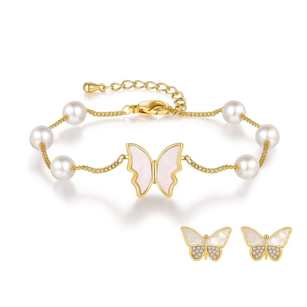 Conjunto Mariposa Bañado Oro