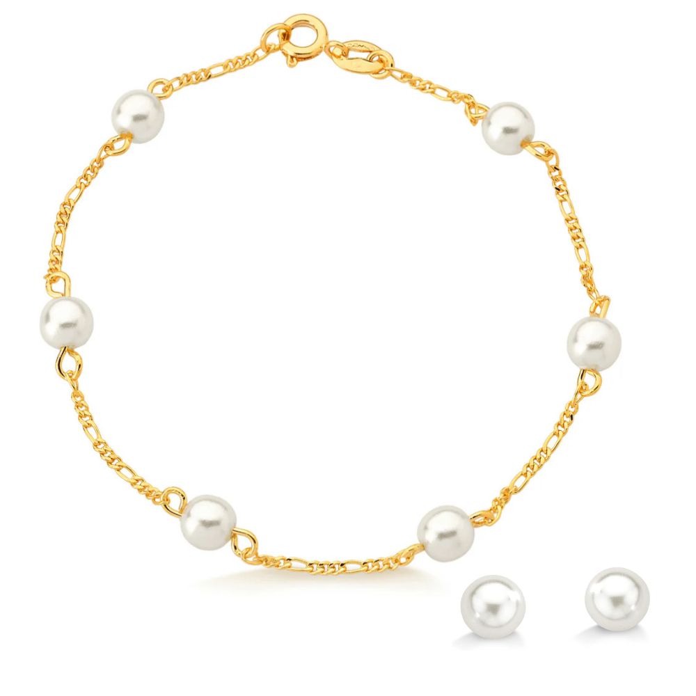 Conjunto Perlé Oro Laminado