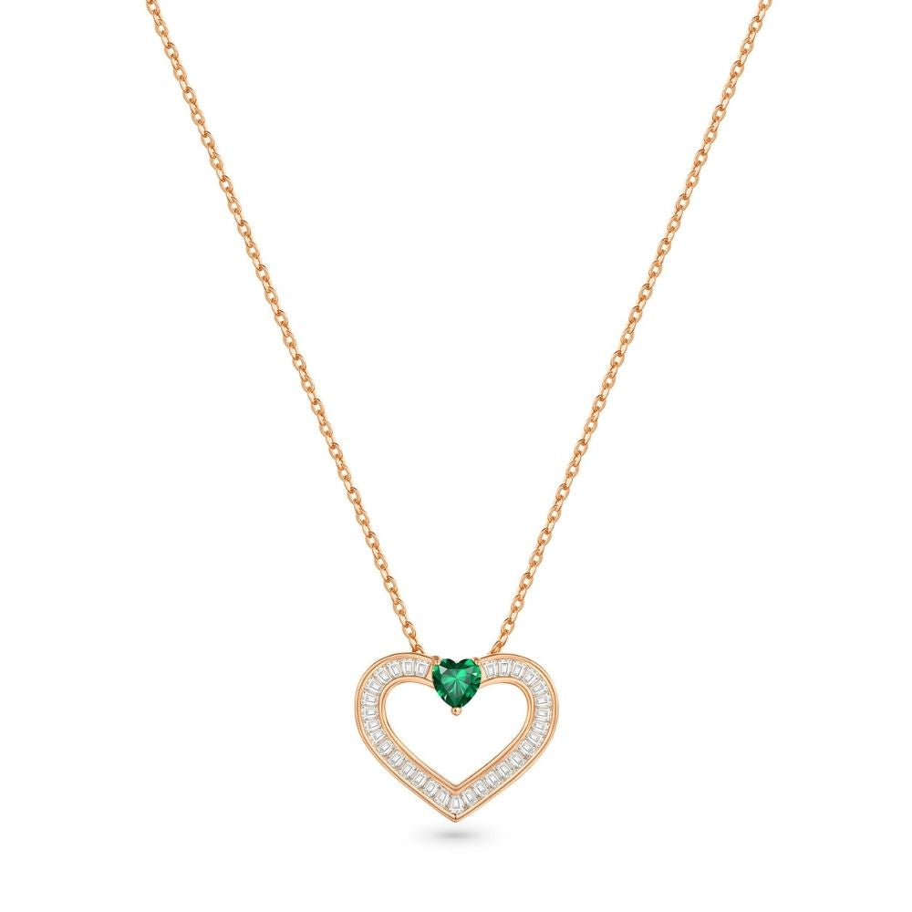 Collar Alma Plata Italiana-Esmerald