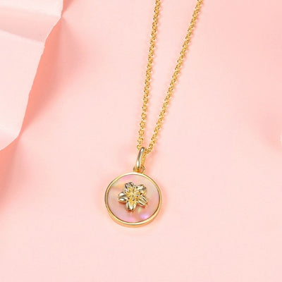 Collar Flor De Loto Plata Italiana