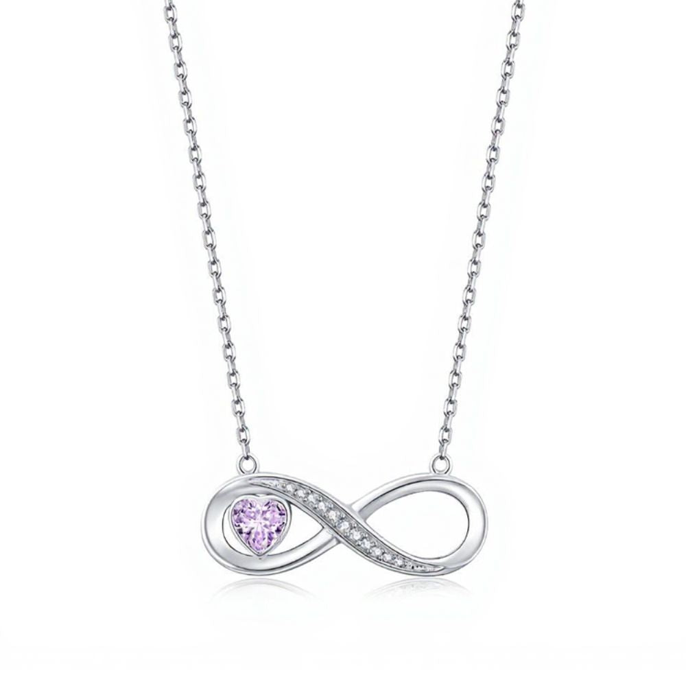 Collar Forever Nice Lila Plata Italiana