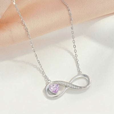 Collar Forever Nice Lila Plata Italiana
