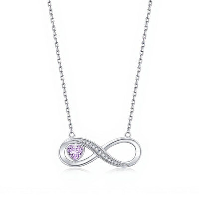Collar Forever Nice Lila Plata Italiana