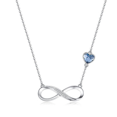 Collar Nice You Blue Plata Italiana