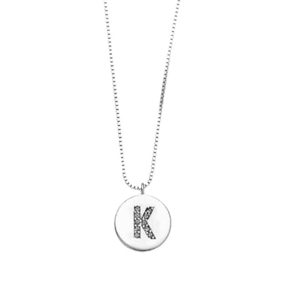 Collar Medalla Inicial Plata Italiana