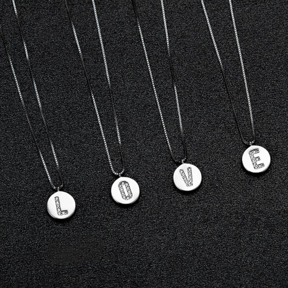 Collar Medalla Inicial Plata Italiana