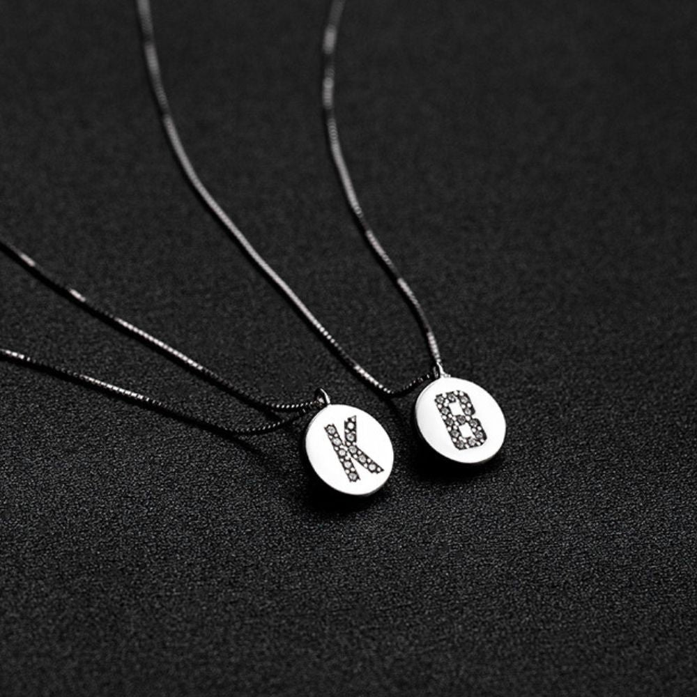 Collar Medalla Inicial Plata Italiana