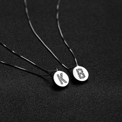 Collar Medalla Inicial Plata Italiana