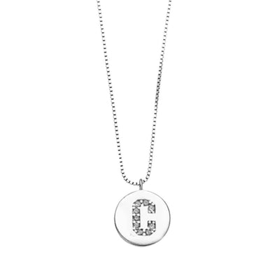 Collar Medalla Inicial Plata Italiana