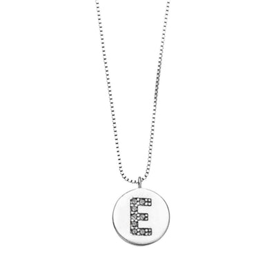 Collar Medalla Inicial Plata Italiana
