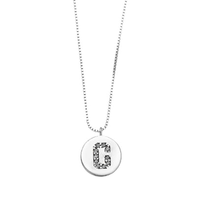 Collar Medalla Inicial Plata Italiana