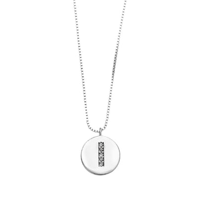 Collar Medalla Inicial Plata Italiana