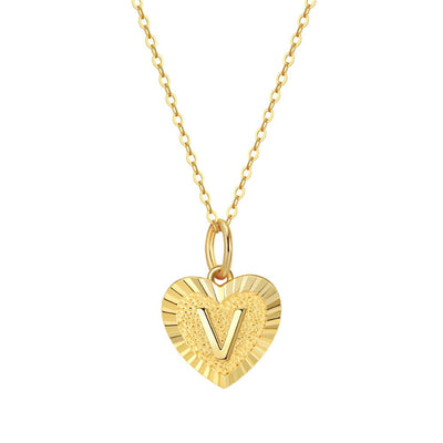 Collar Inicial Amor Plata Italiana