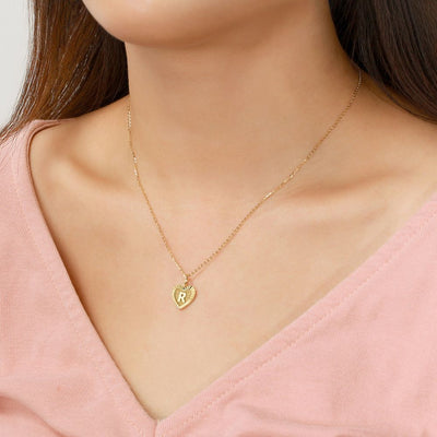 Collar Inicial Amor Plata Italiana