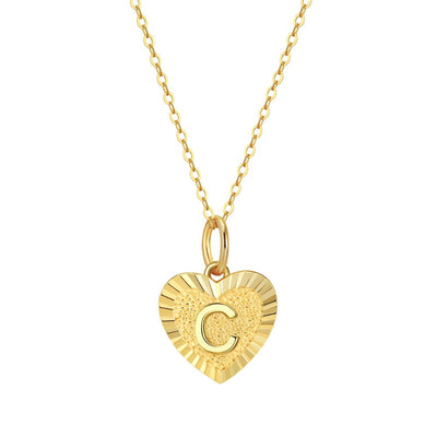 Collar Inicial Amor Plata Italiana