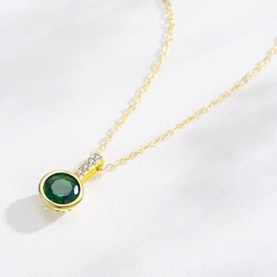 Collar Muse Plata Italiana-Esmerald