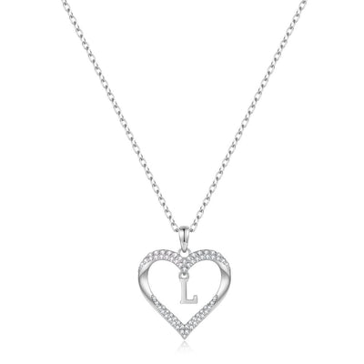 Collar Iniciales White Plata Italiana