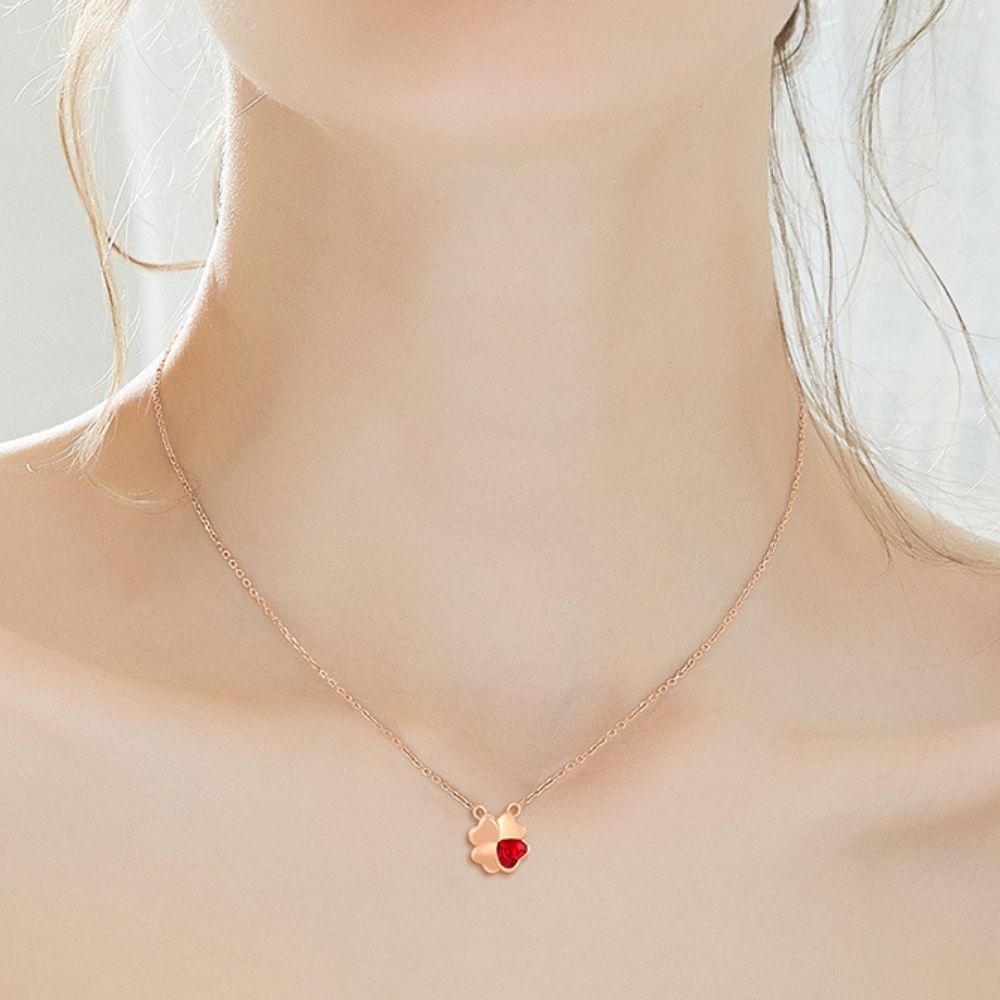 Collar Nice Lucky Plata Italiana