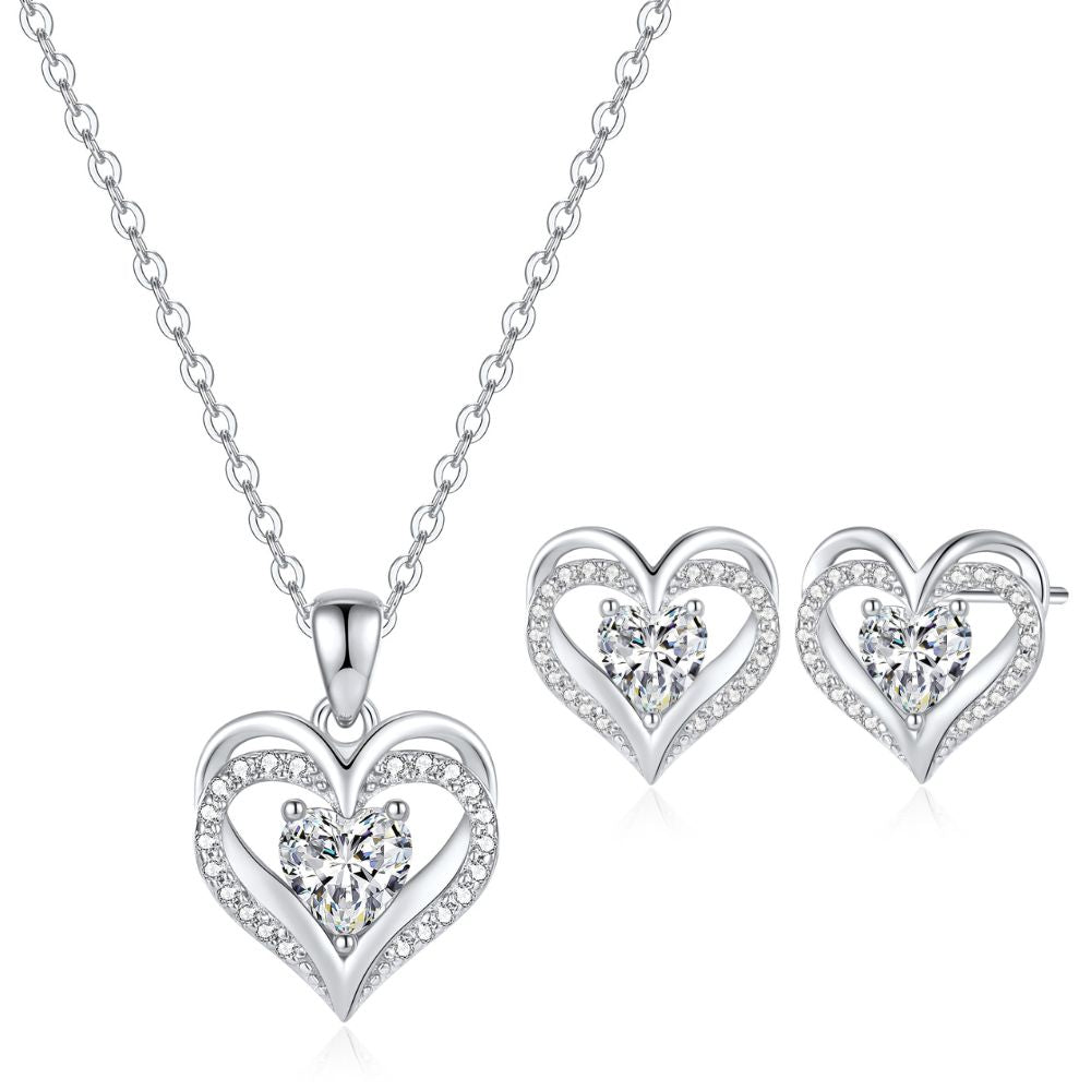 Conjunto Love White Plata Italiana
