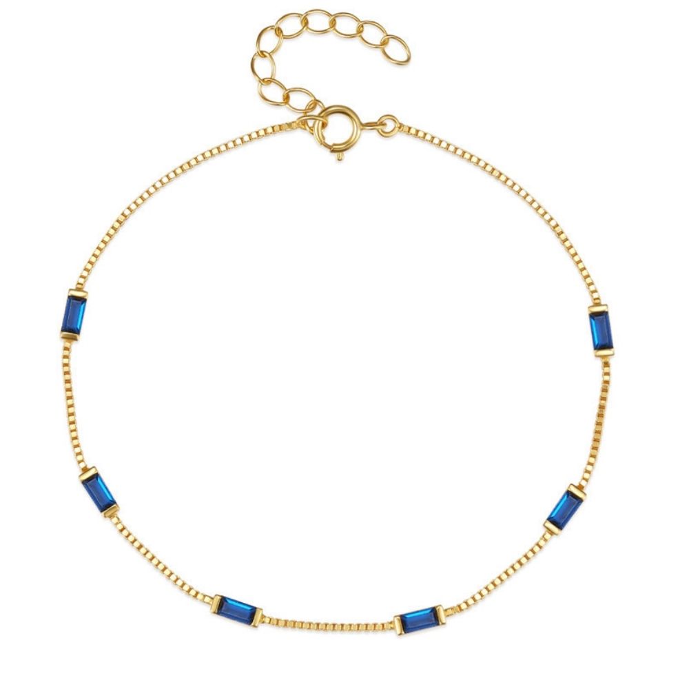 Pulsera Iris Plata Italiana-Blue