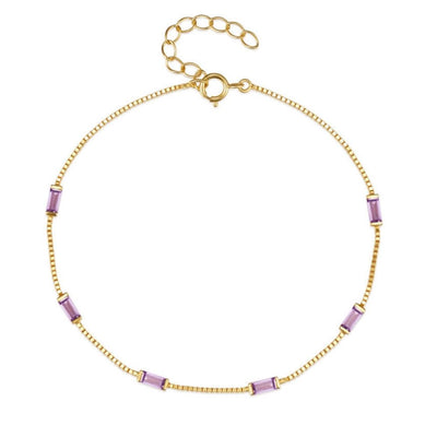 Pulsera Iris Plata Italiana-Violet