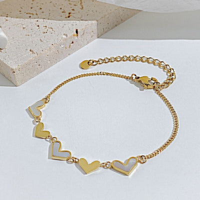 Pulsera Cuore Gold Acero