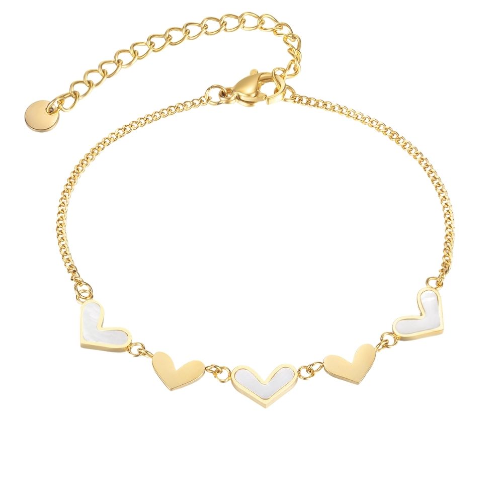 Pulsera Cuore Gold Acero