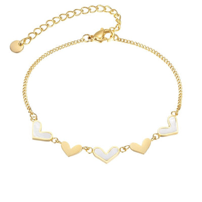 Pulsera Cuore Gold Acero