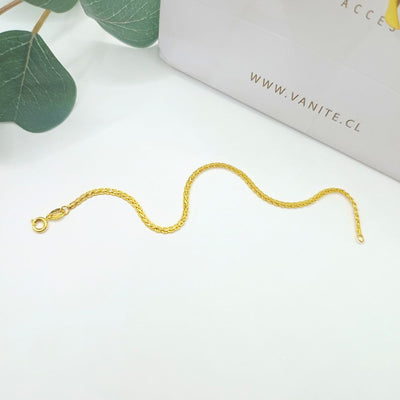 Pulsera Tresse Oro Laminado