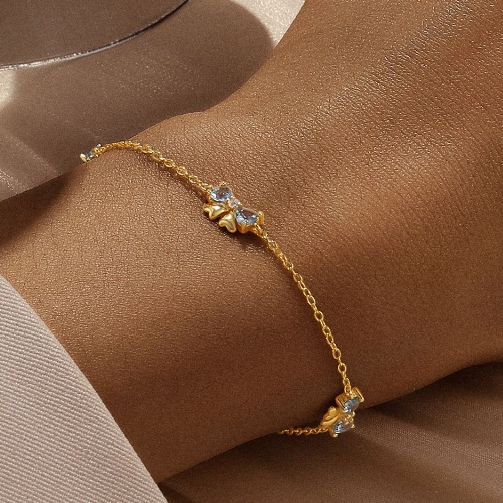 Pulsera Lazos Plata Italiana-Gold