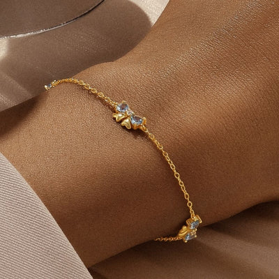 Pulsera Lazos Plata Italiana-Gold