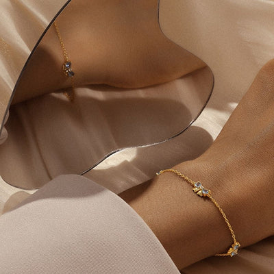 Pulsera Lazos Plata Italiana-Gold