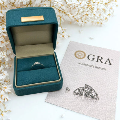 Anillo Aurora Plata Italiana con Moissanita