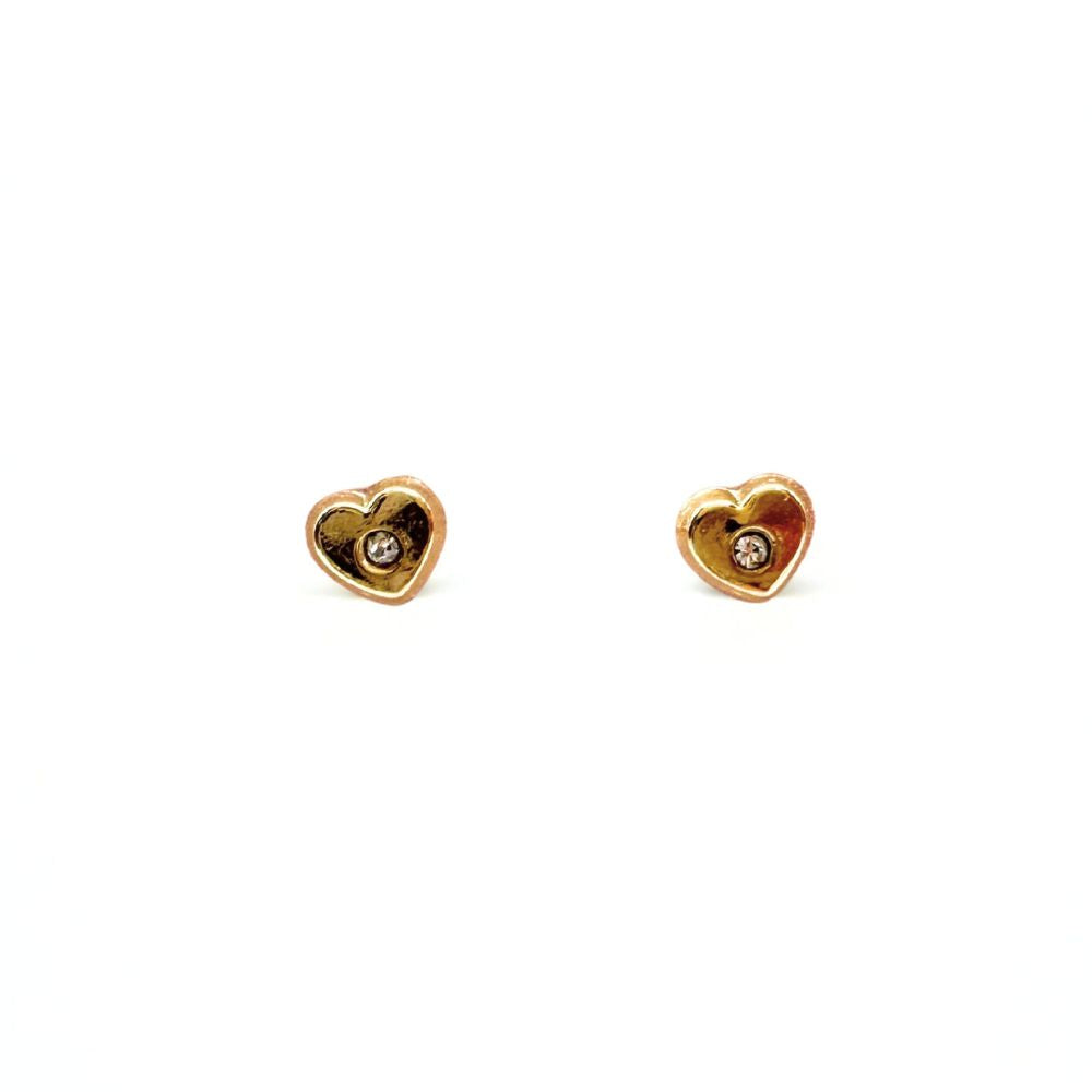 Aros Bebé Corazoncito Oro 14K 4mm