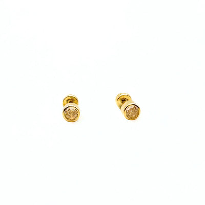 Aros Bebé Brillitos Oro 14K 3mm