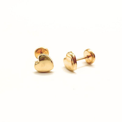 Aros Niña Heart Oro 14K 6mm