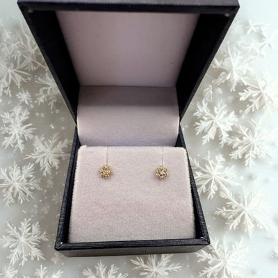 Aros Niña Florecita Oro 14K 5mm