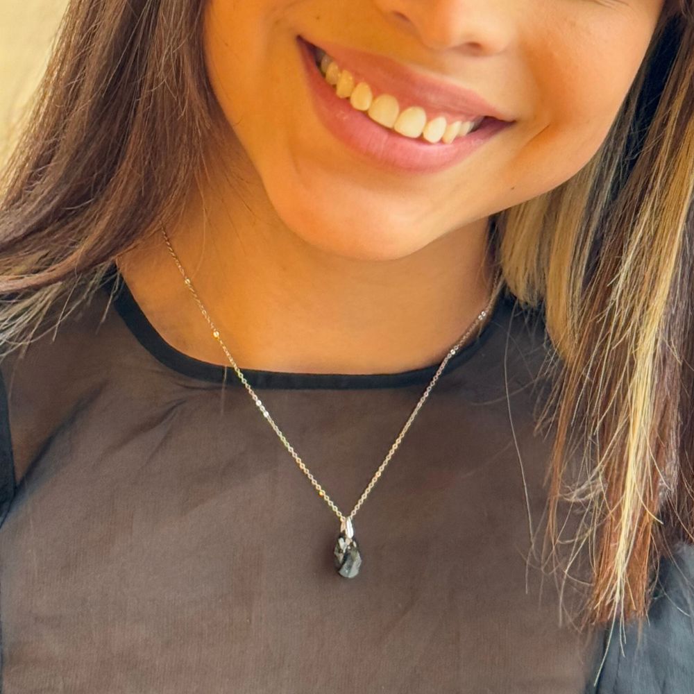 Collar Riga Black Plata Italiana
