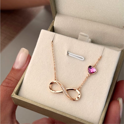 Collar Nice You Rose Pink Plata Italiana