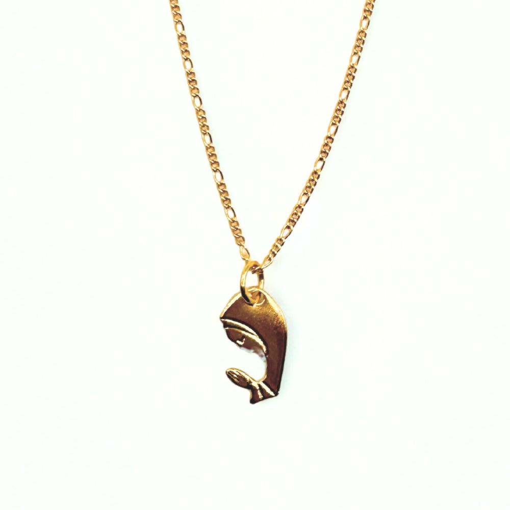 Collar Virgencita Oro Laminado