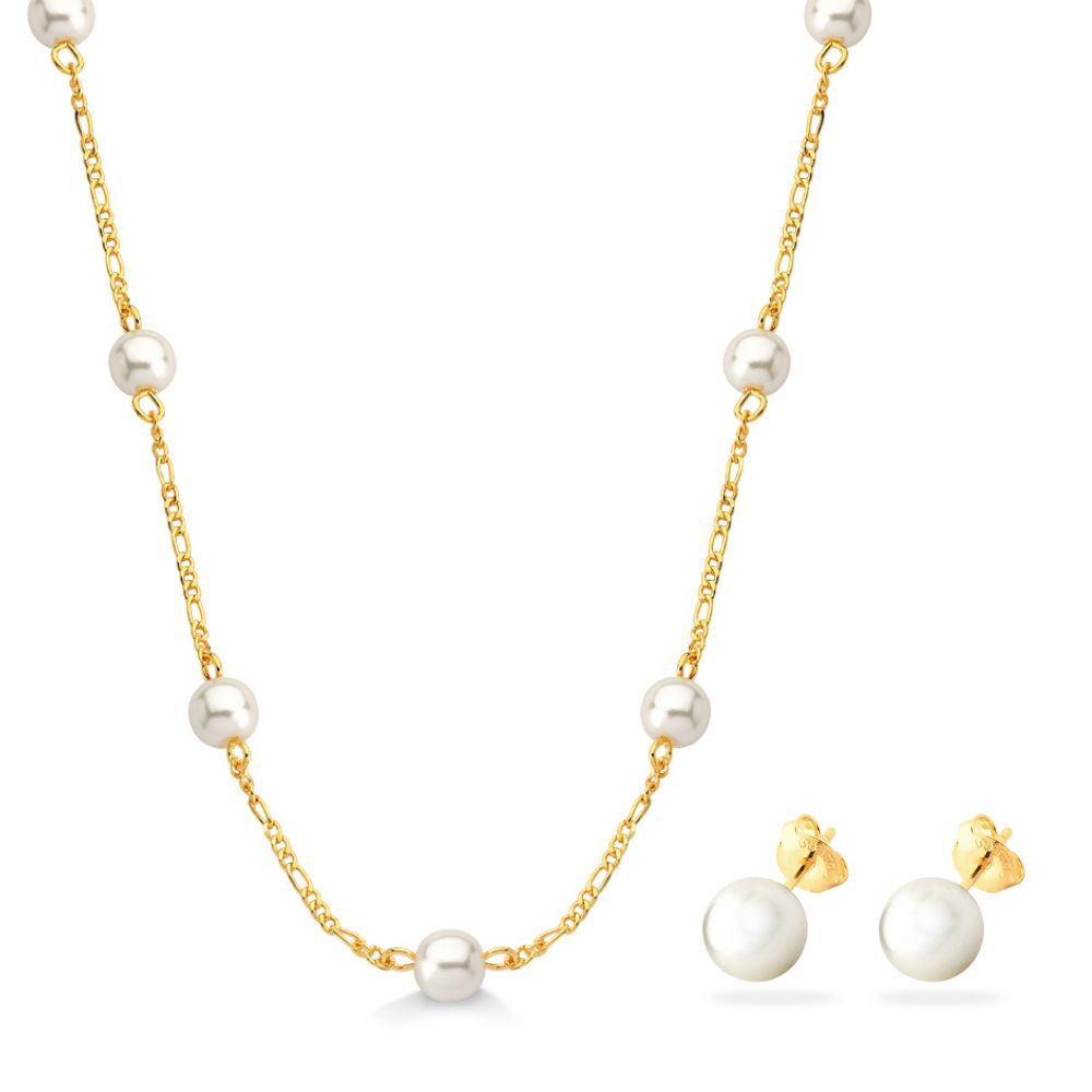 Conjunto Perlé Oro Laminado